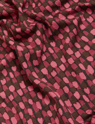 

JAEGER Top de punto estampado de manga 3/4 de cuello barcoWomens - Red Mix, Red Mix