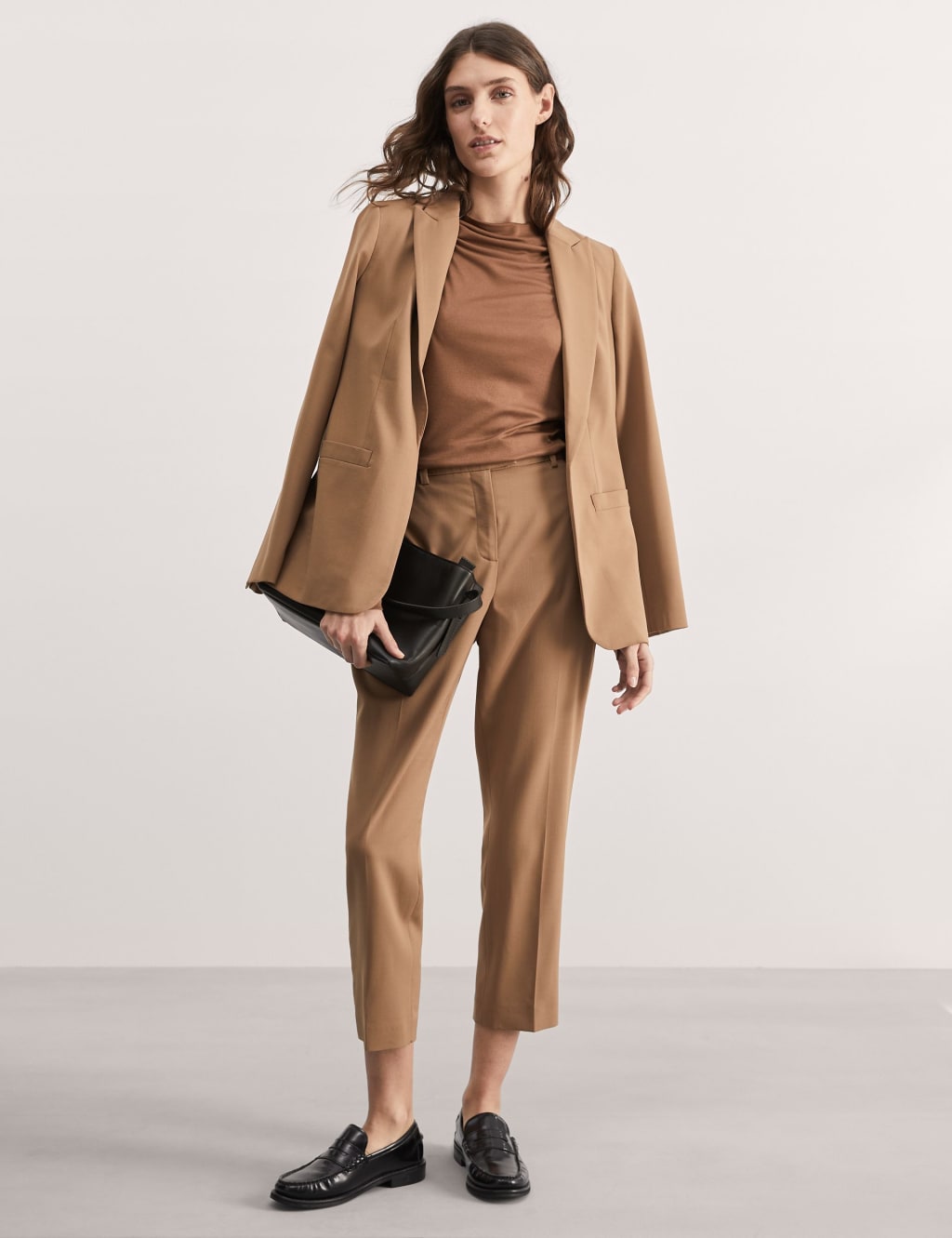 Jersey Draped Funnel Neck Top image 4