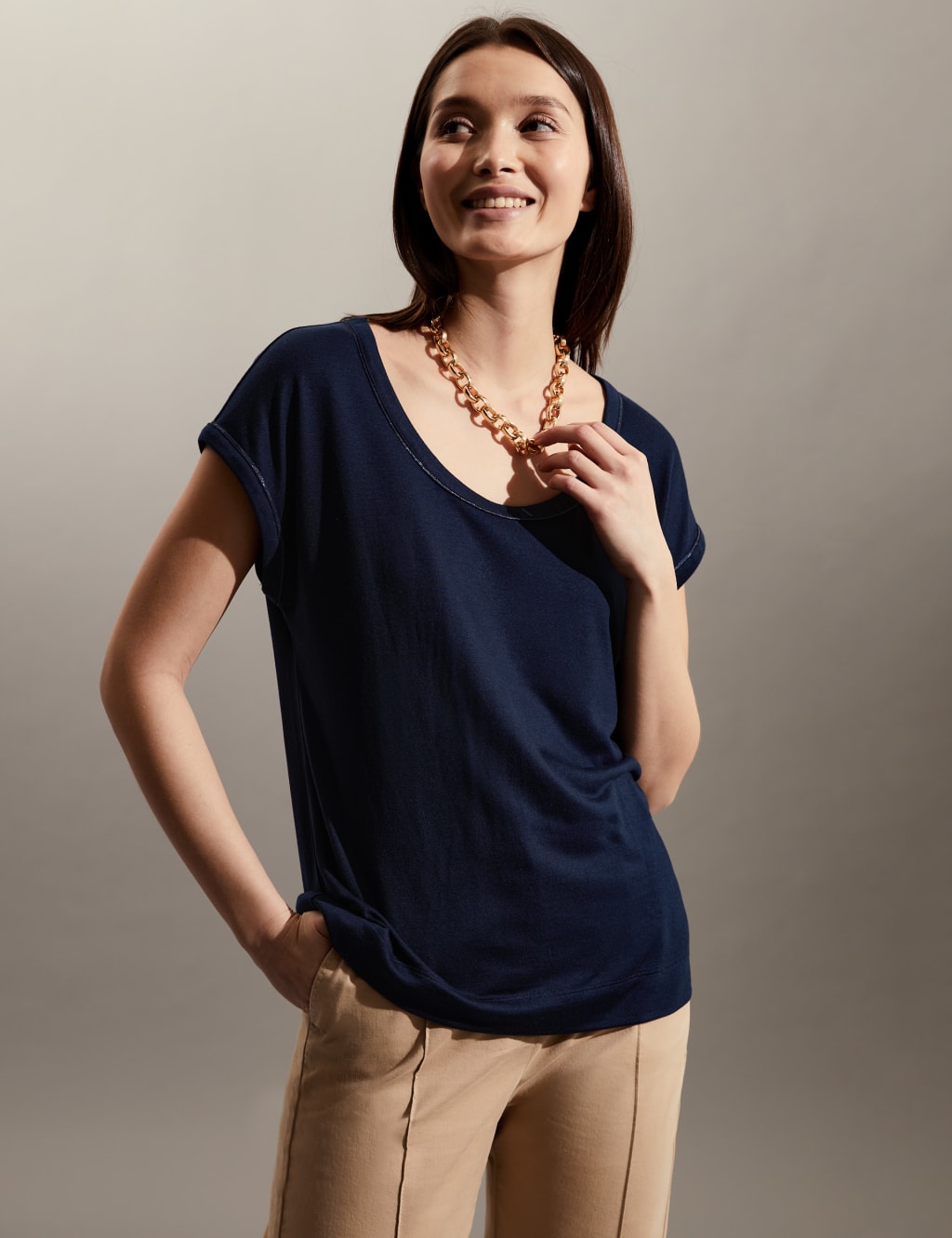 Scoop Neck T-Shirt image 3