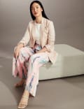 Printed Wide Leg Trousers