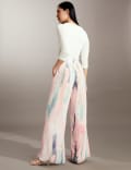 Printed Wide Leg Trousers