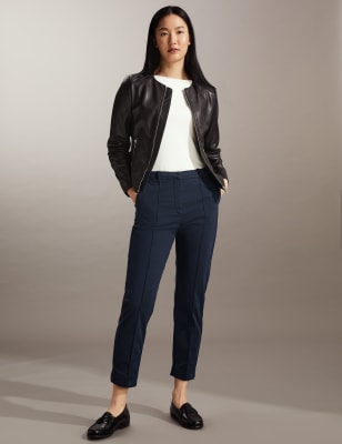 

JAEGER Womens Slim Fit Cropped Chinos - Navy, Navy