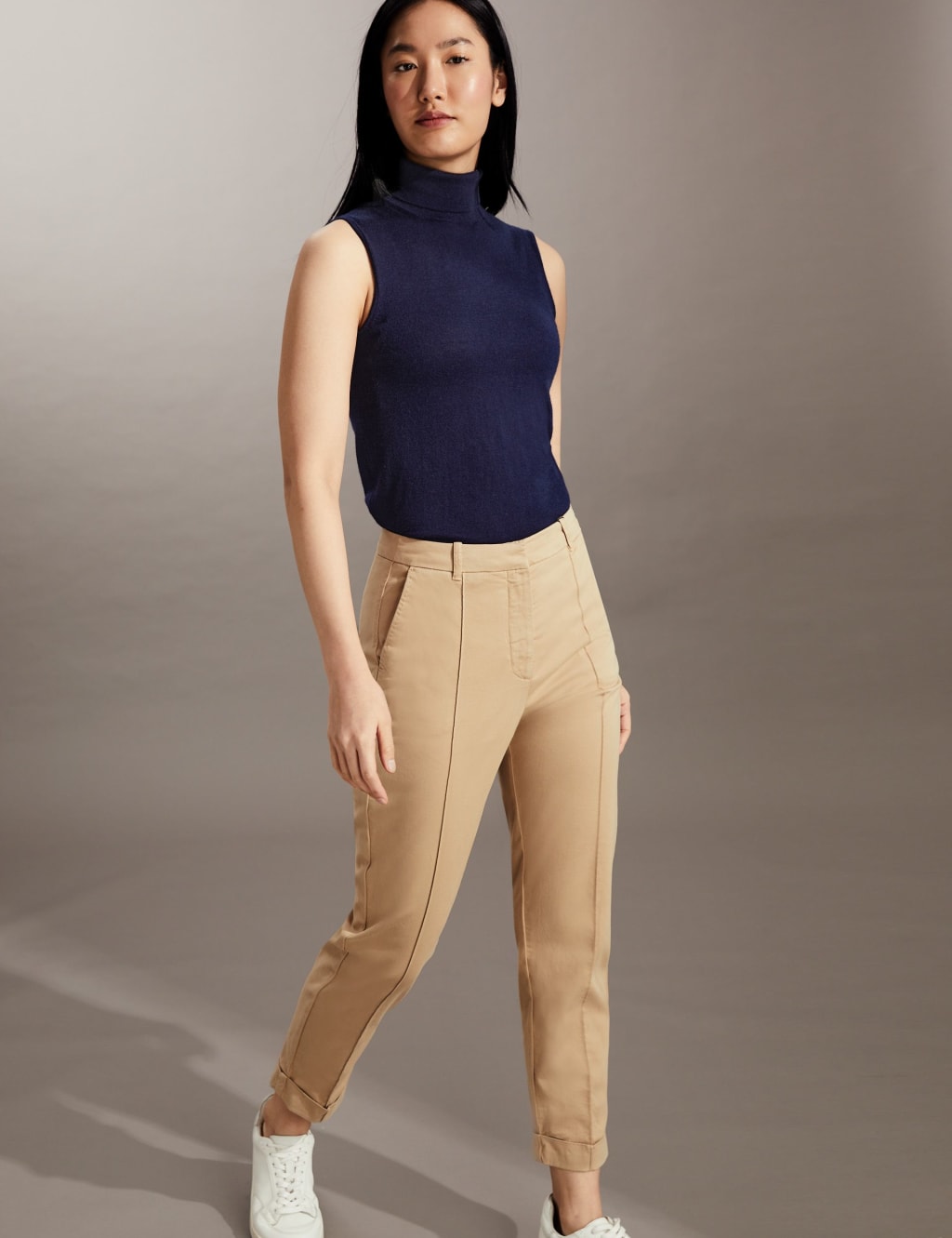 Slim Fit Cropped Chinos image 3