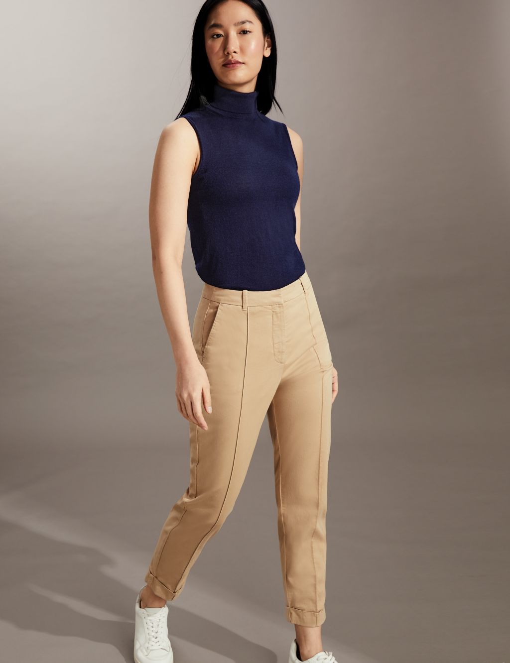 Slim Fit Cropped Chinos image 4