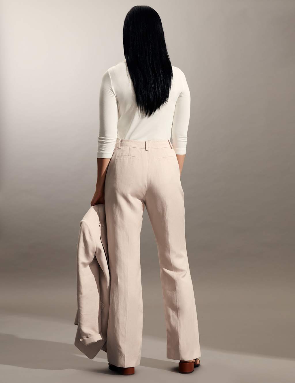 Silk Rich Straight Leg Trousers image 4