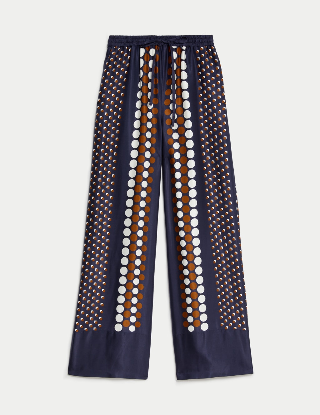Geometric Drawstring Wide Leg Trousers image 2