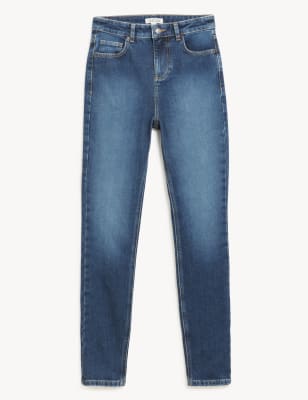 

JAEGER Womens High Waisted Skinny Jeans - Dark Blue Denim, Dark Blue Denim