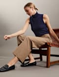 Wool Rich Wide Leg Trousers