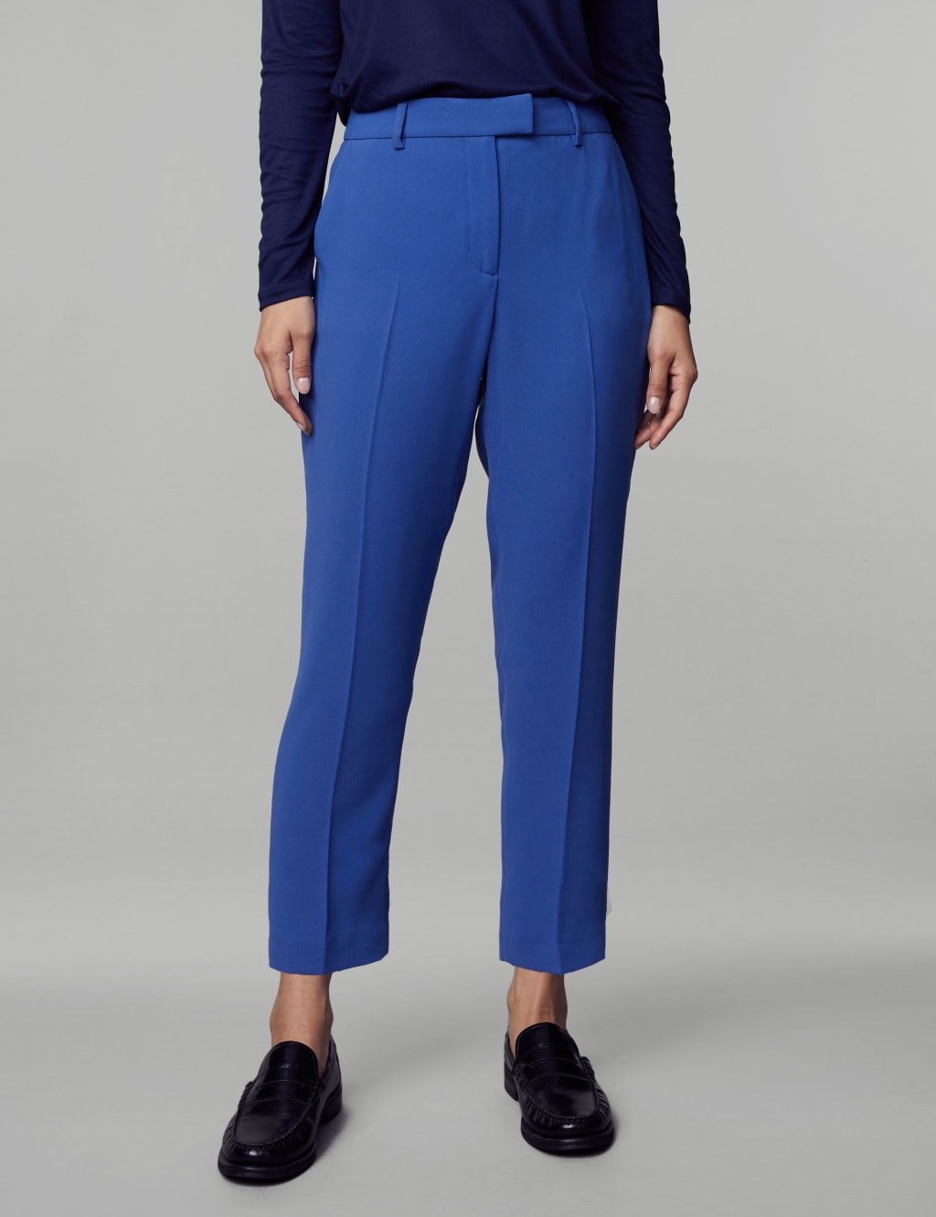 Crepe Straight Leg Ankle Grazer Trousers image 3