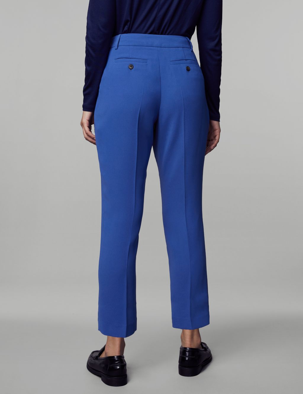 Crepe Straight Leg Ankle Grazer Trousers image 5