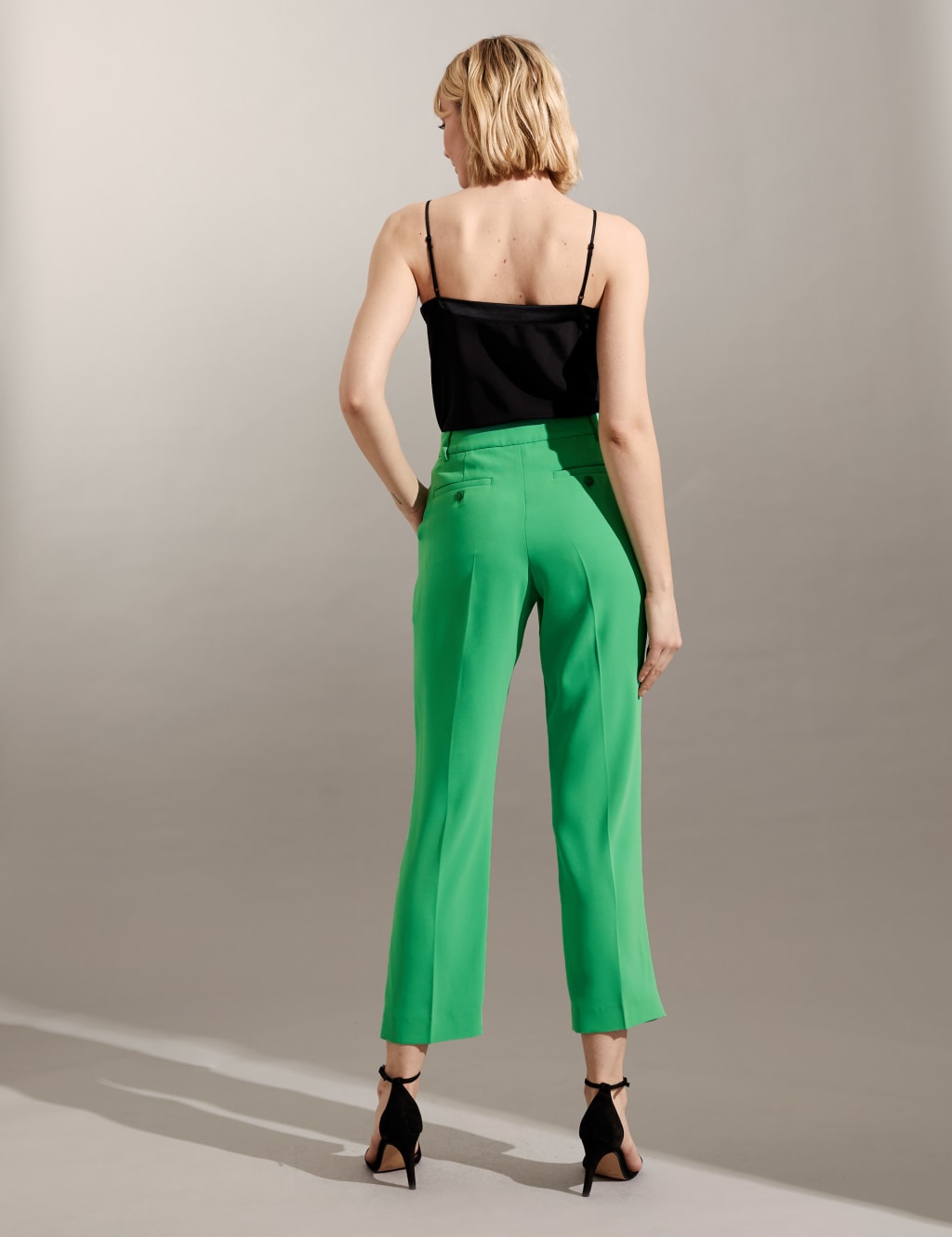 Crepe Straight Leg Ankle Grazer Trousers image 4