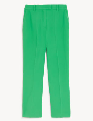Crepe Straight Leg Ankle Grazer Trousers