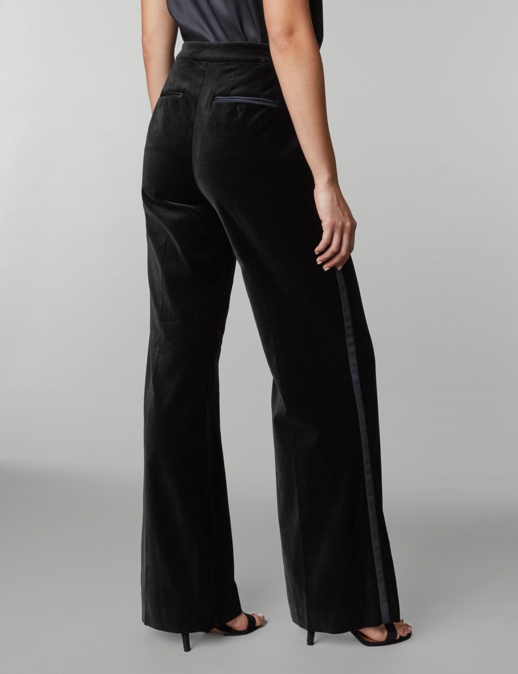 Velvet Tuxedo Wide Leg Trousers image 5