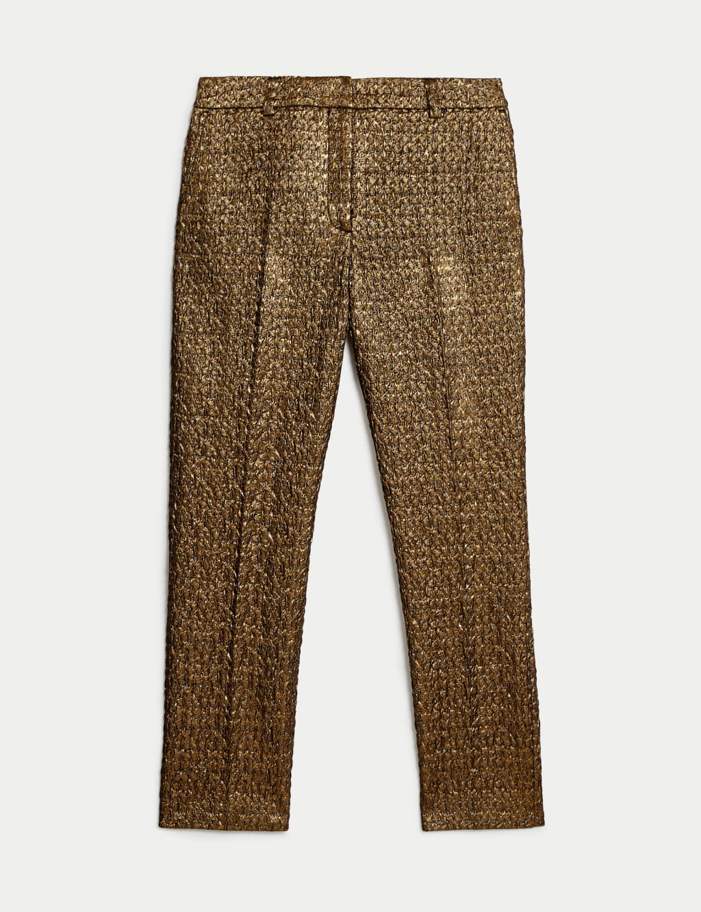 Jacquard Straight Leg Cropped Trousers image 2