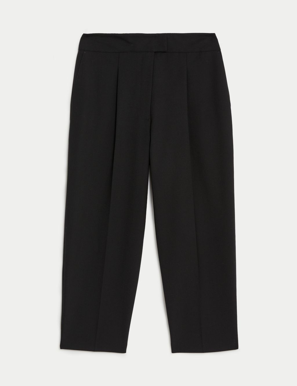 Wool Blend Tapered Ankle Grazer Trousers image 2