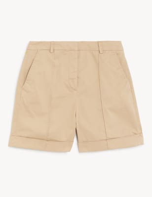 

JAEGER Womens Cotton Rich Chino Shorts - Stone, Stone