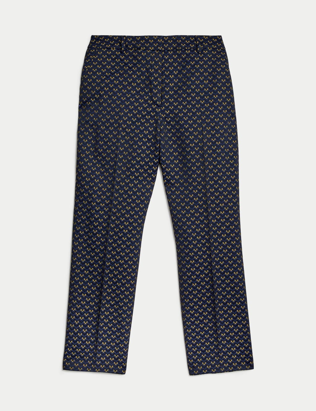 Jacquard Straight Leg Cropped Trousers image 2