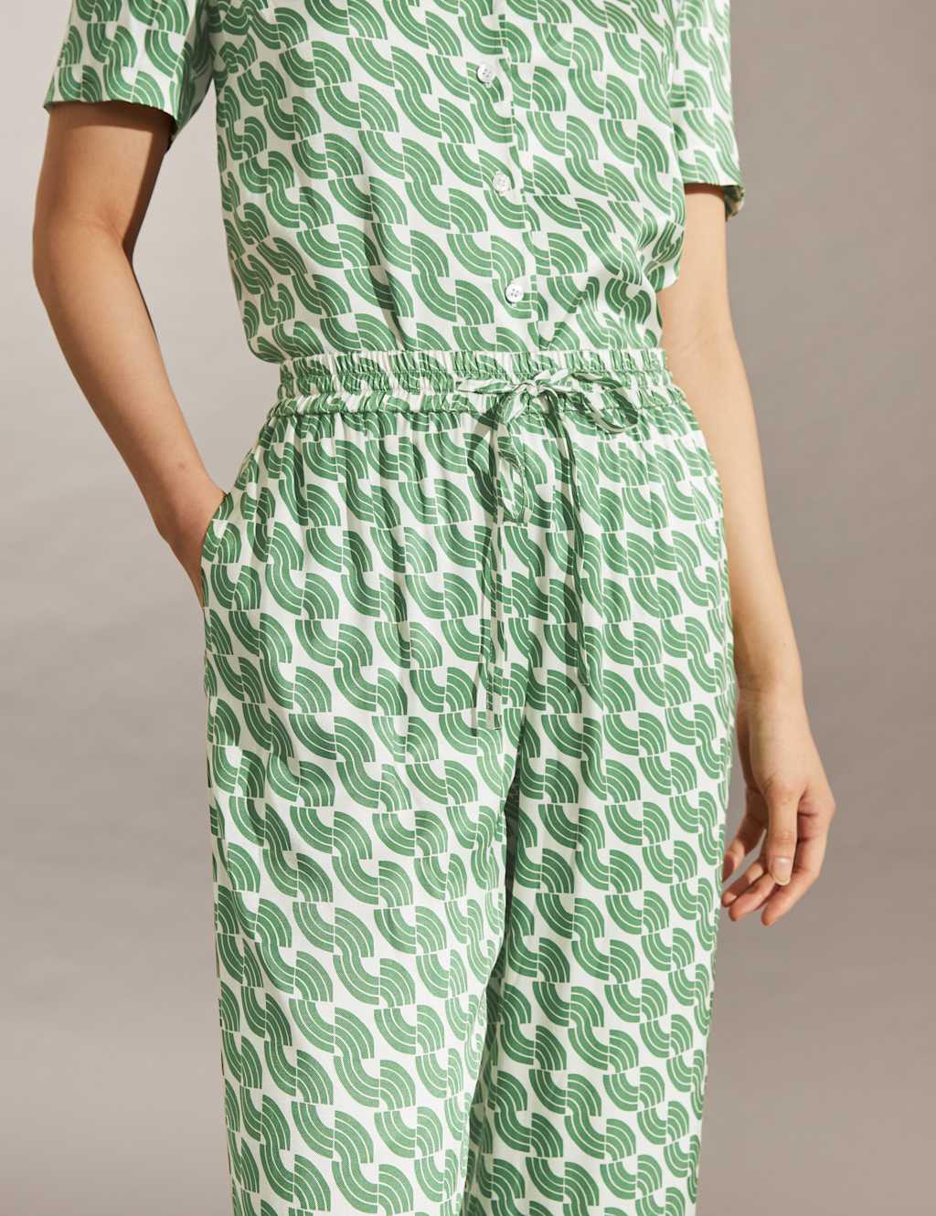 Geometric Wide Leg Trousers image 3