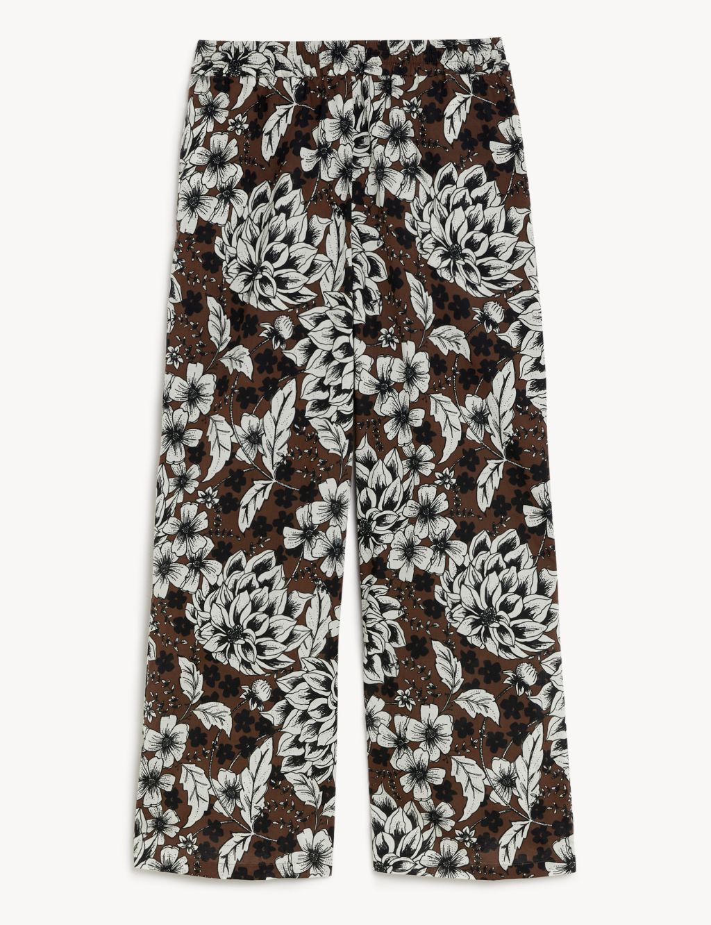 Pure Cotton Printed Wide Leg Trousers image 2