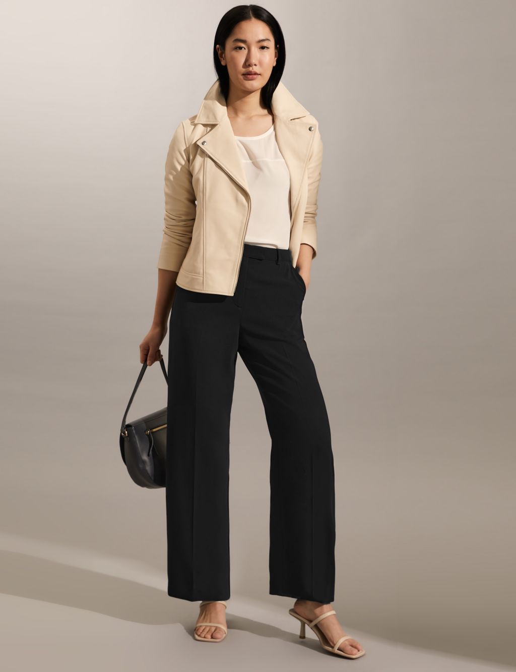 Crepe Wide Leg Trousers image 1