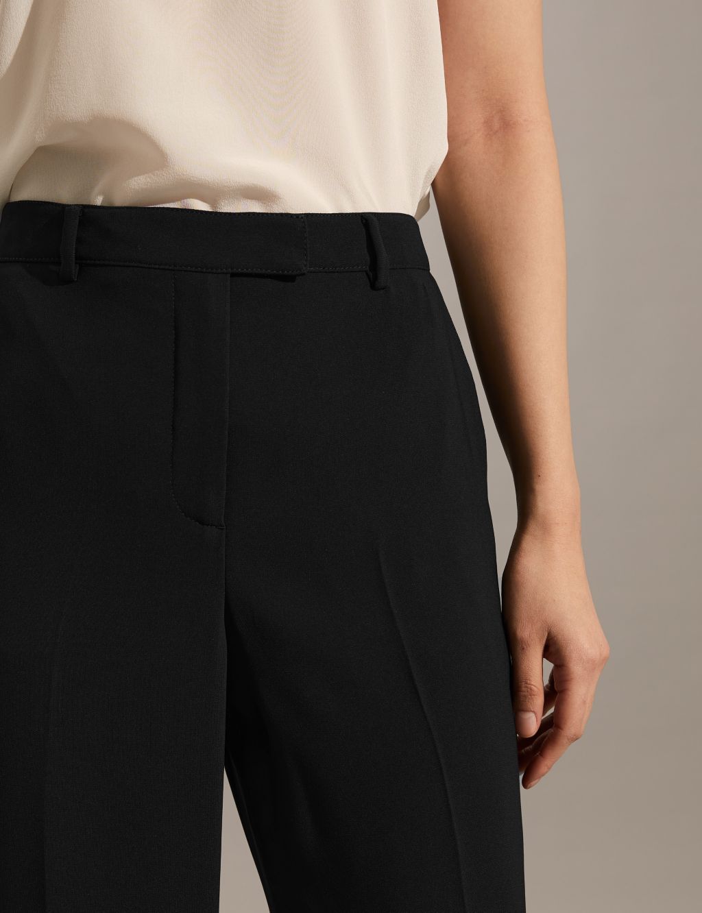 Crepe Wide Leg Trousers image 3