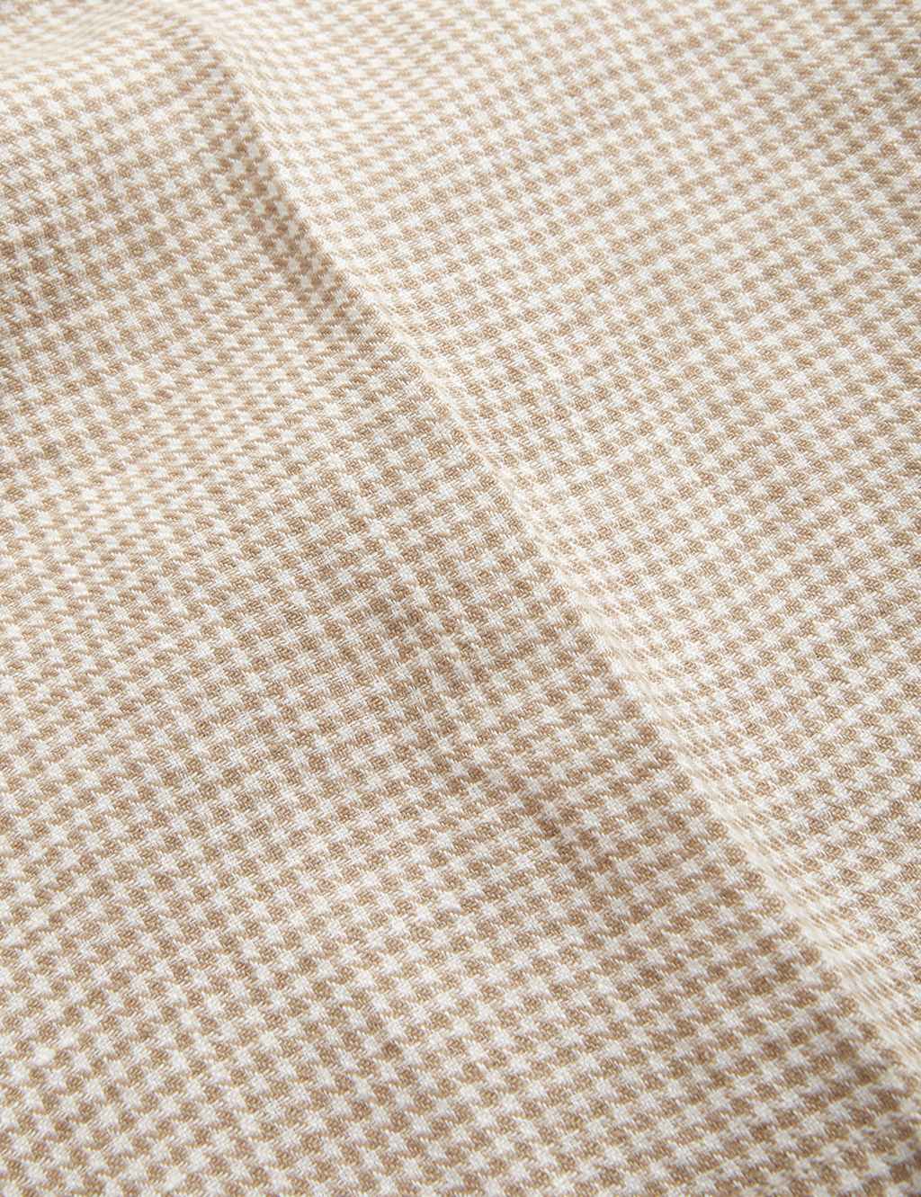 Pure Linen Houndstooth Wide Leg Trousers image 6