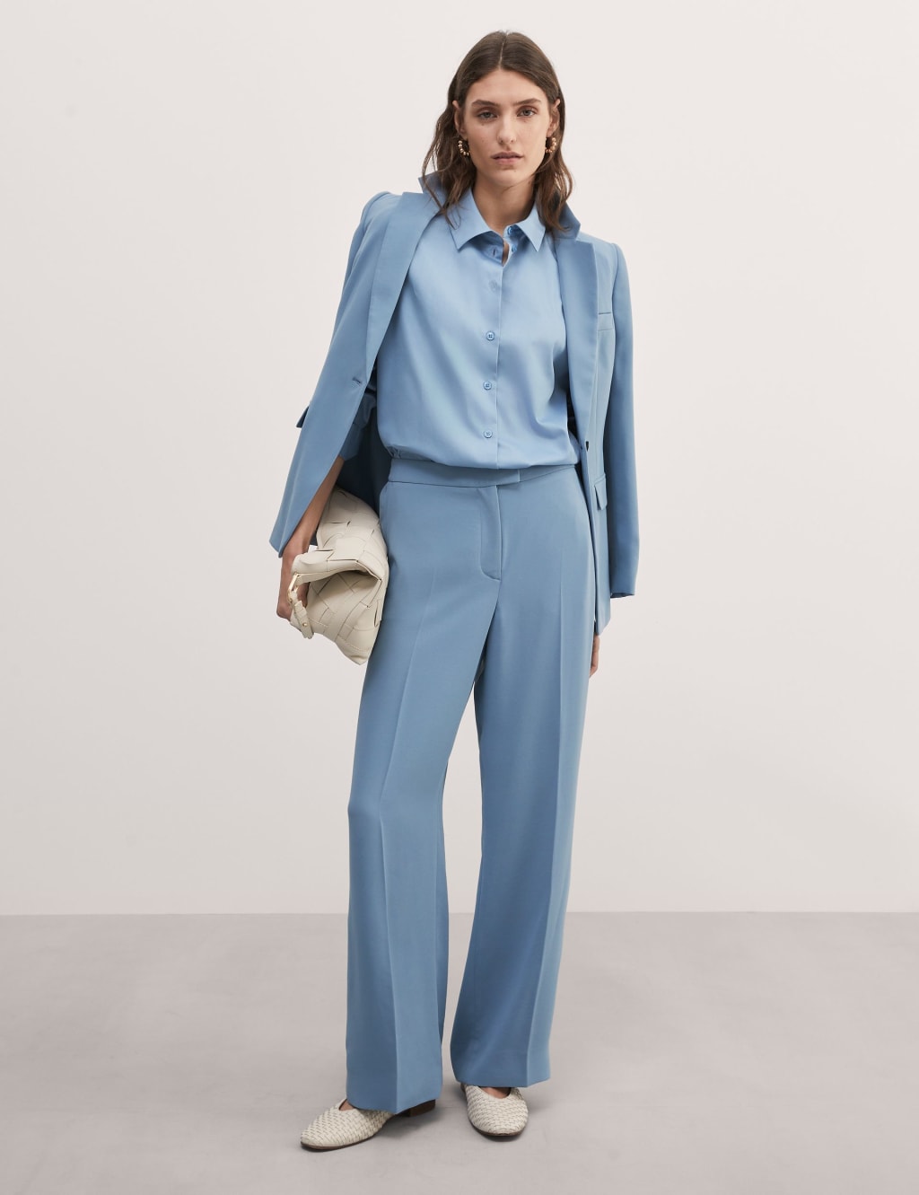 Crepe Straight Leg Trousers image 1