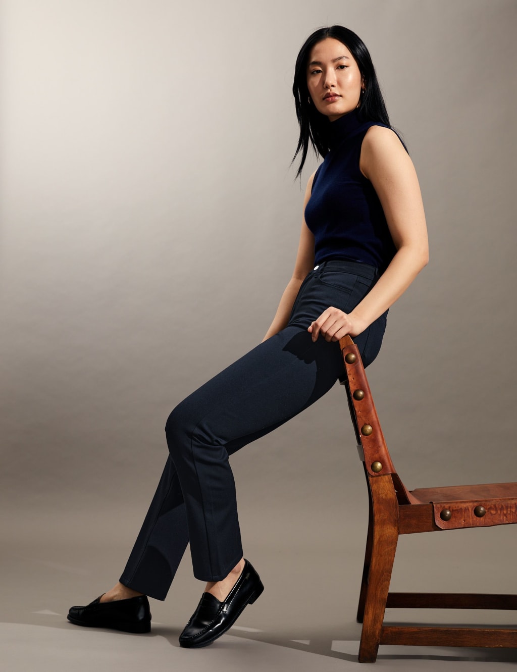 Straight Leg 5 Pocket Trousers image 1