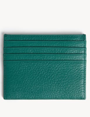 

JAEGER Womens Leather Cardholder - Green, Green