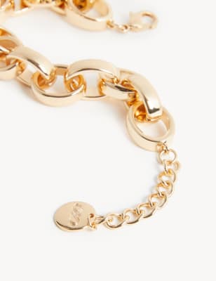 

JAEGER Womens Geometric Chain Bracelet - Gold, Gold