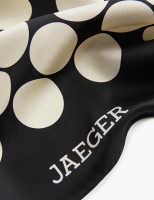 

JAEGER Fular 100% seda de toposWomens - Mezcla De Tonos Negros, Mezcla De Tonos Negros