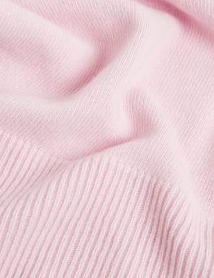 

JAEGER Womens Cashmere Blend Knitted Scarf - Pink, Pink