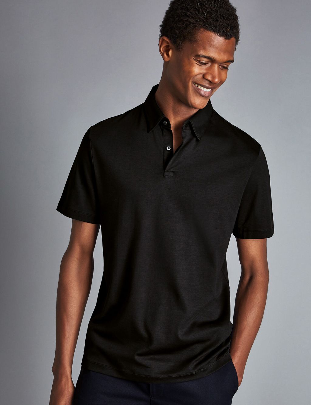 Pure Cotton Jersey Polo Shirt image 1