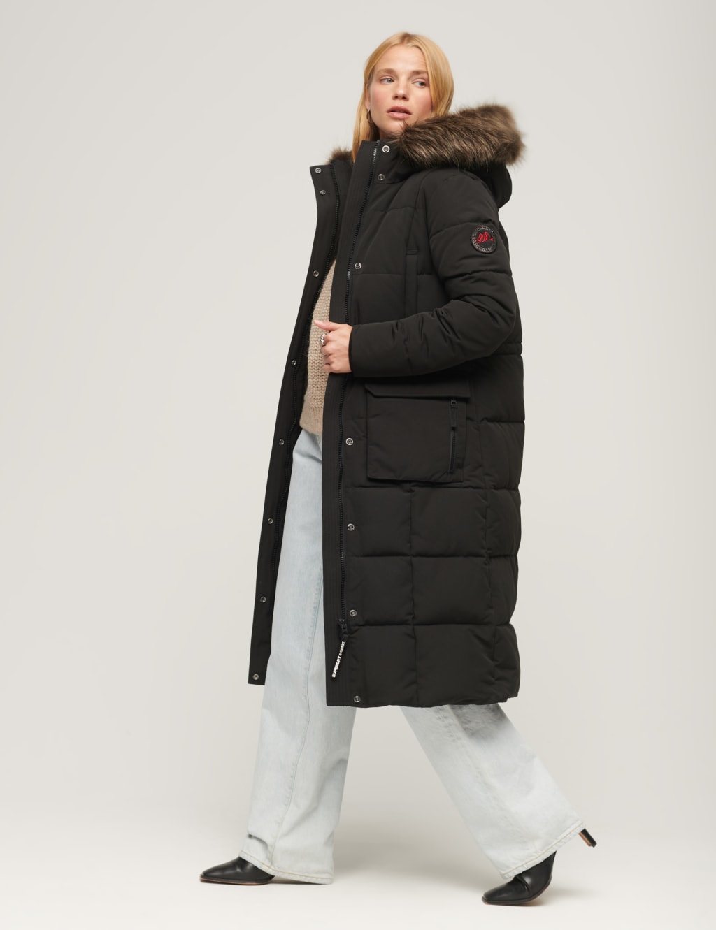 Hooded Longline Puffer Coat image 2