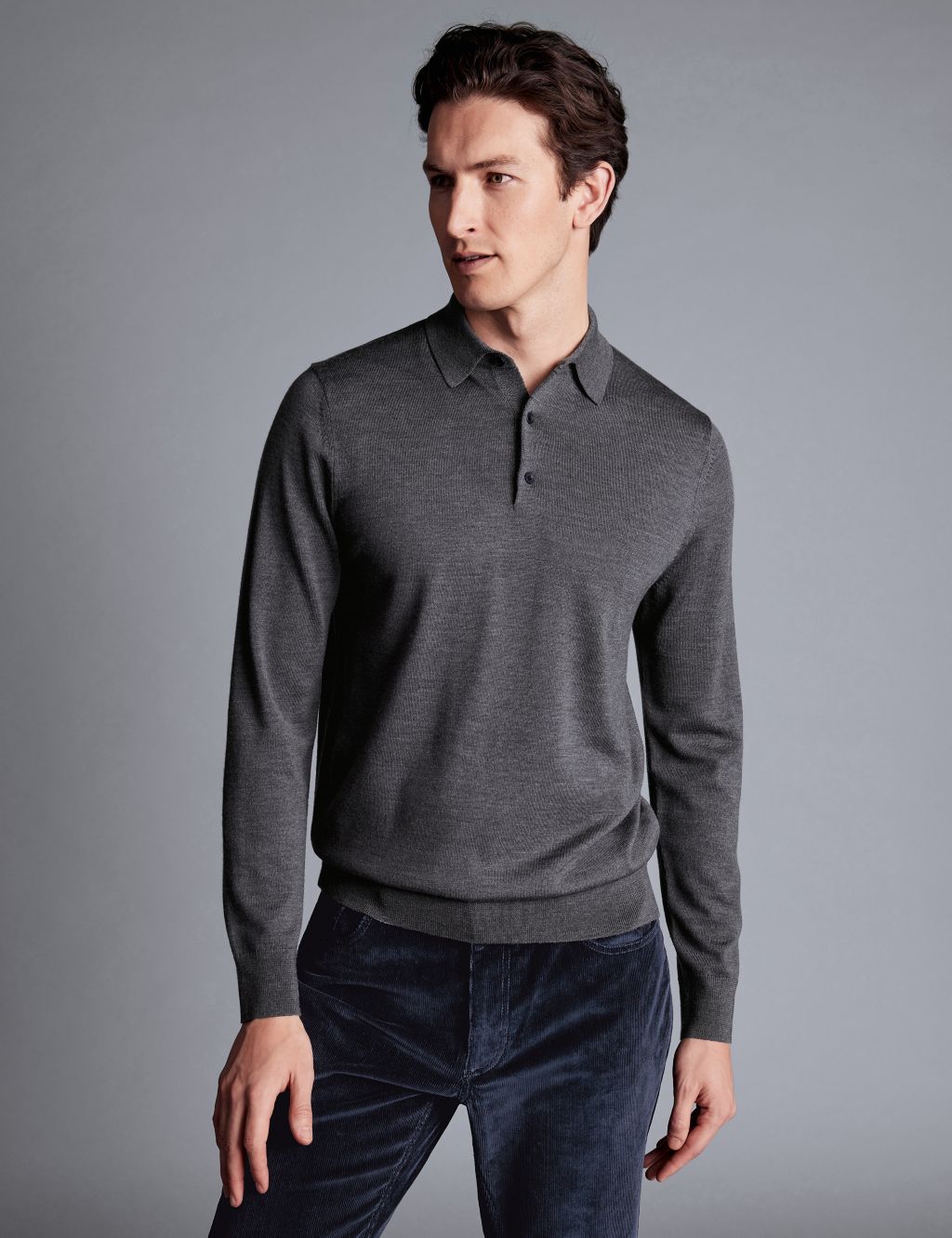 Pure Merino Wool Knitted Polo Shirt image 1