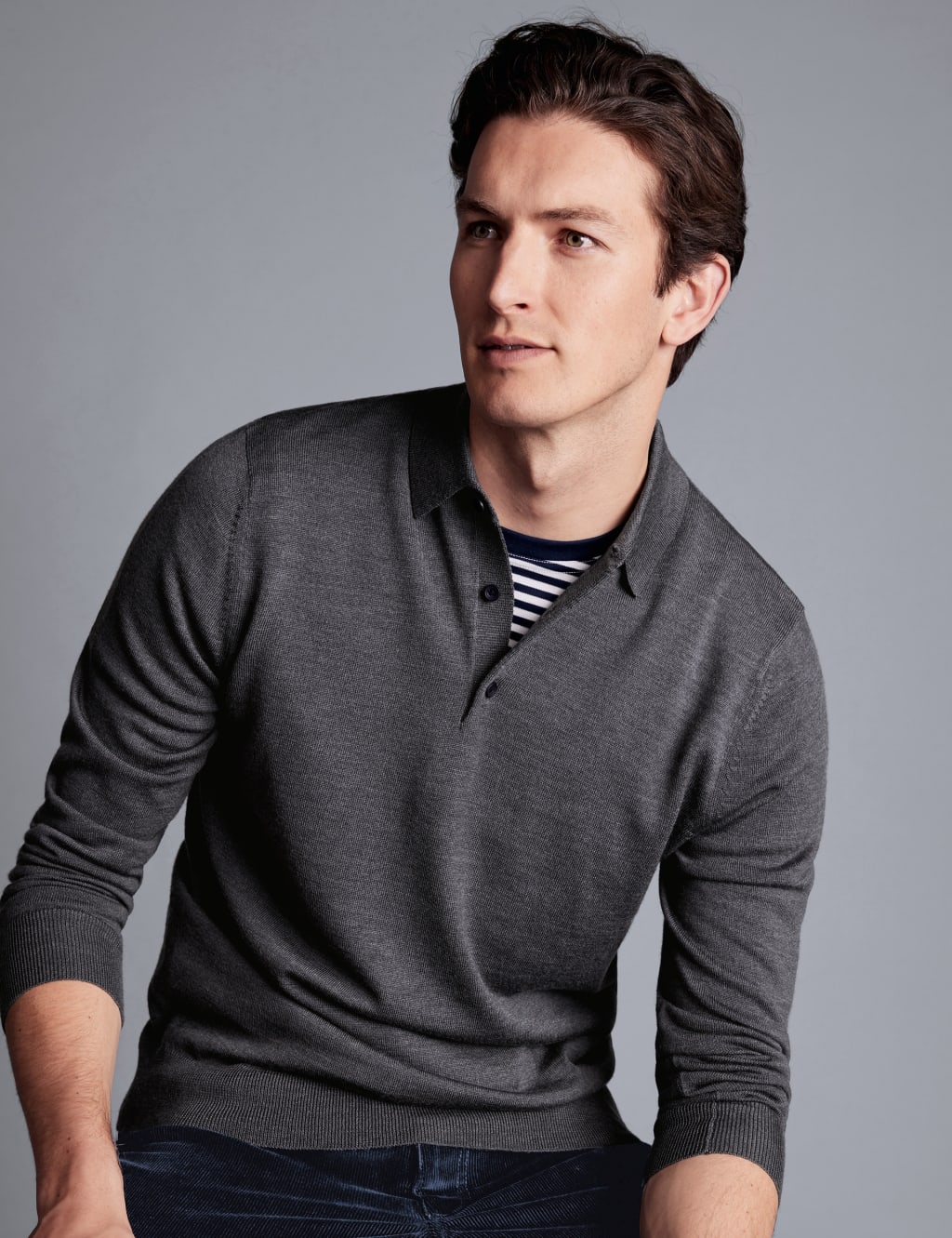 Longsleeved Men’s Polo Shirts M&S