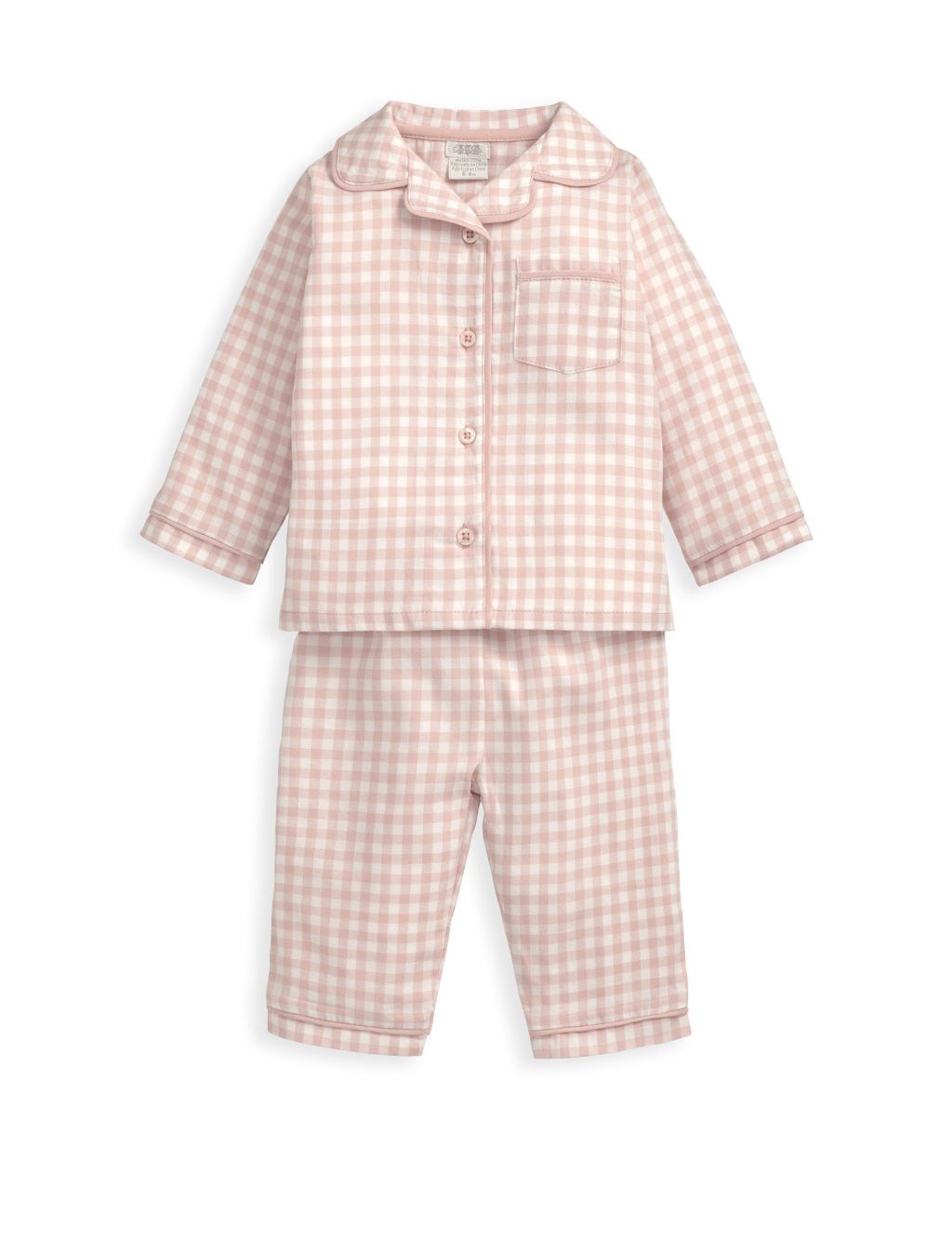 Pink Check Woven Pyjamas (6 Mths-3 yrs) image 1