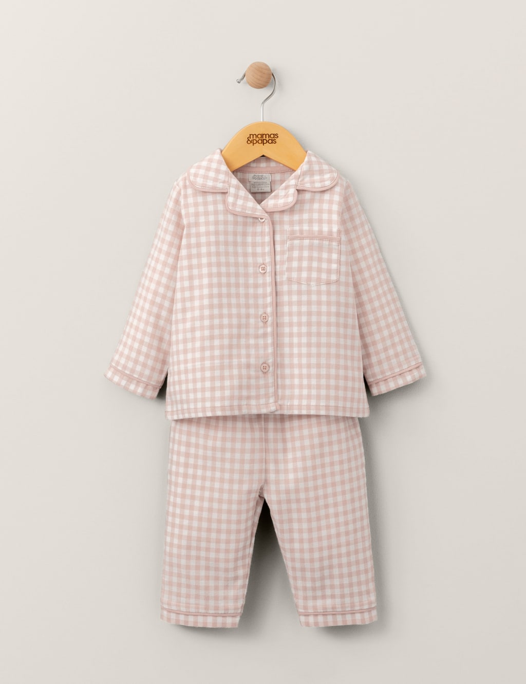 Pink Check Woven Pyjamas (6 Mths-3 yrs) image 4