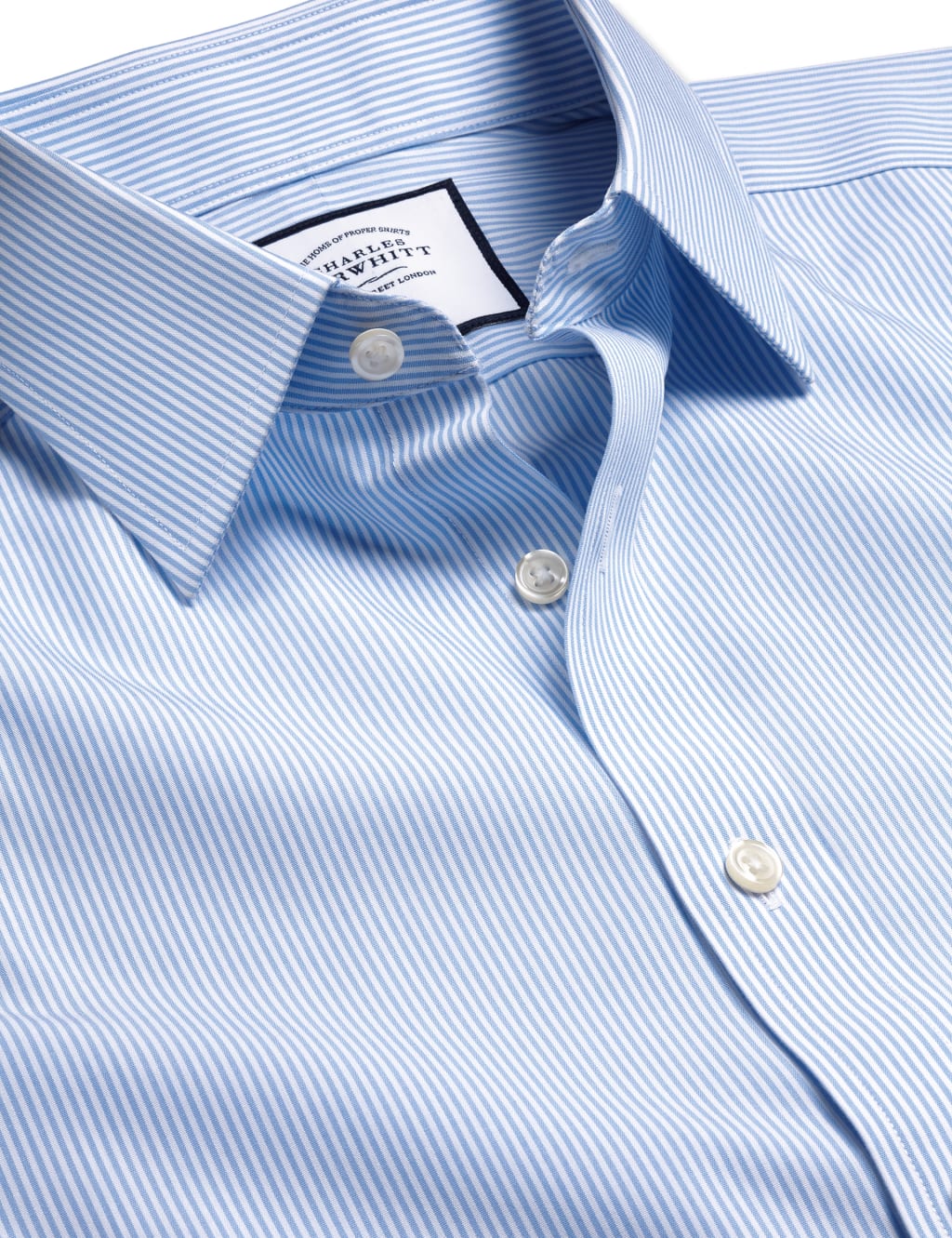 Slim Fit Non Iron Pure Cotton Striped Shirt image 5