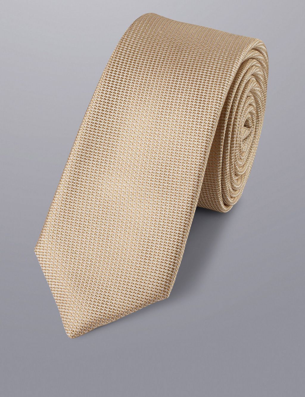 Slim Textured Pure Silk Tie image 1