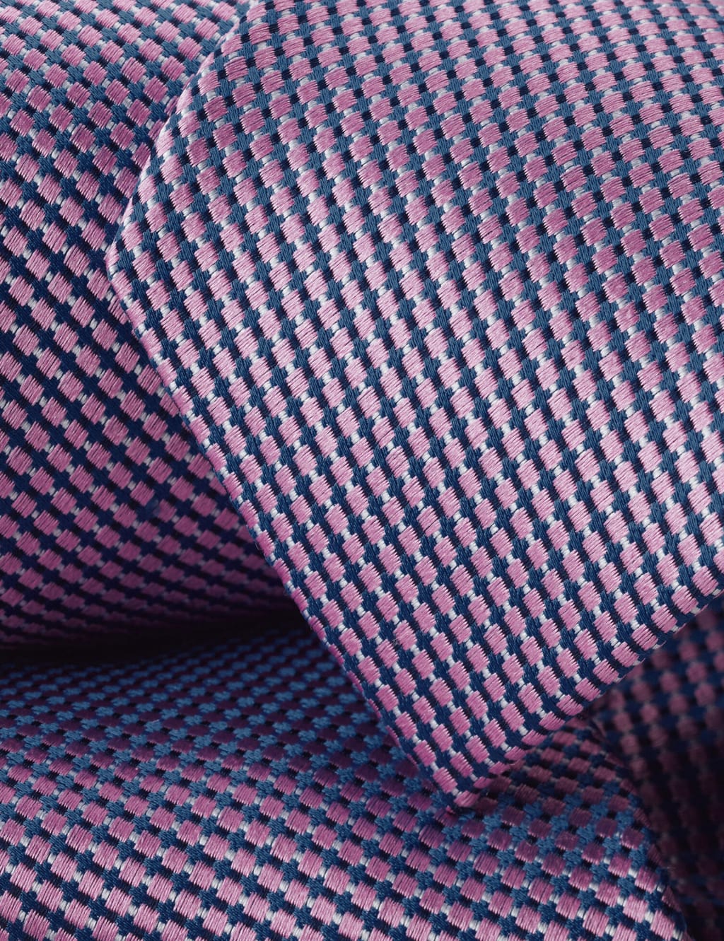 Textured Geometric Pure Silk Tie image 2