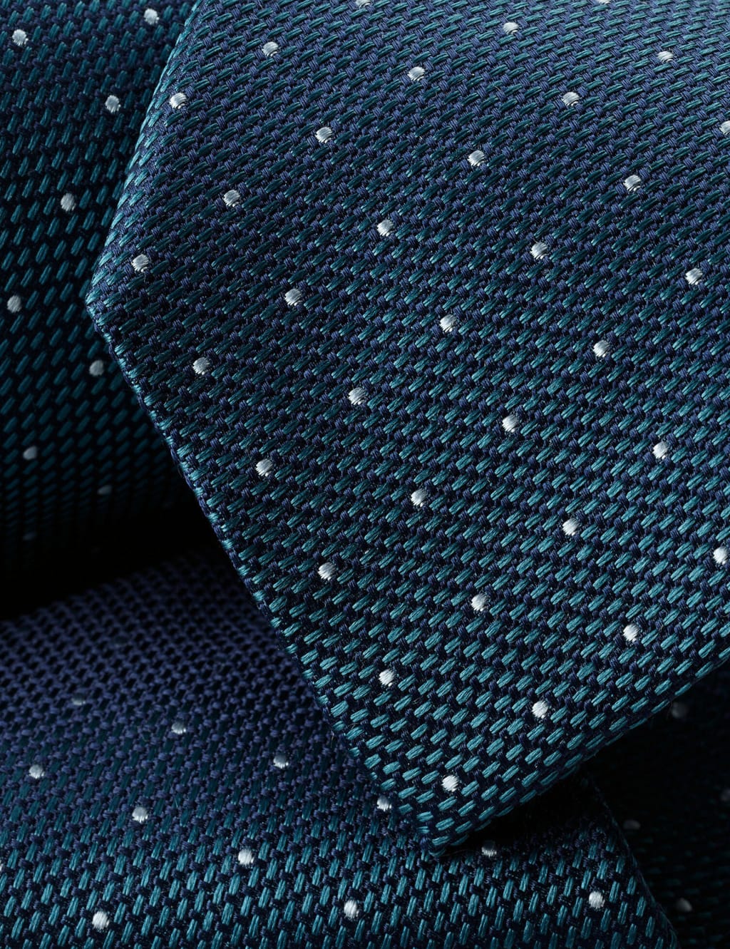 Polka Dot Pure Silk Tie image 2