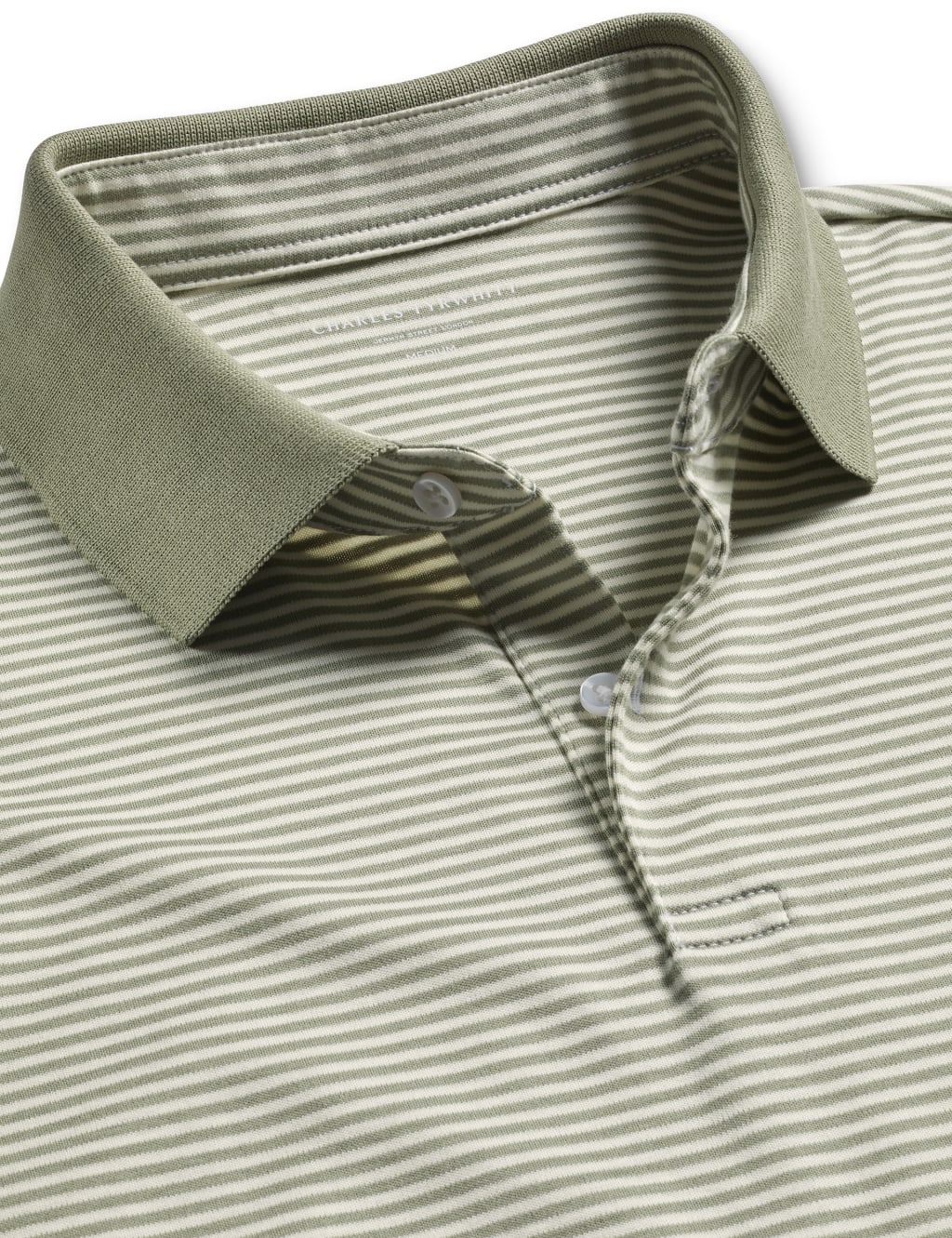 Cropped S/S Polo with Stripe