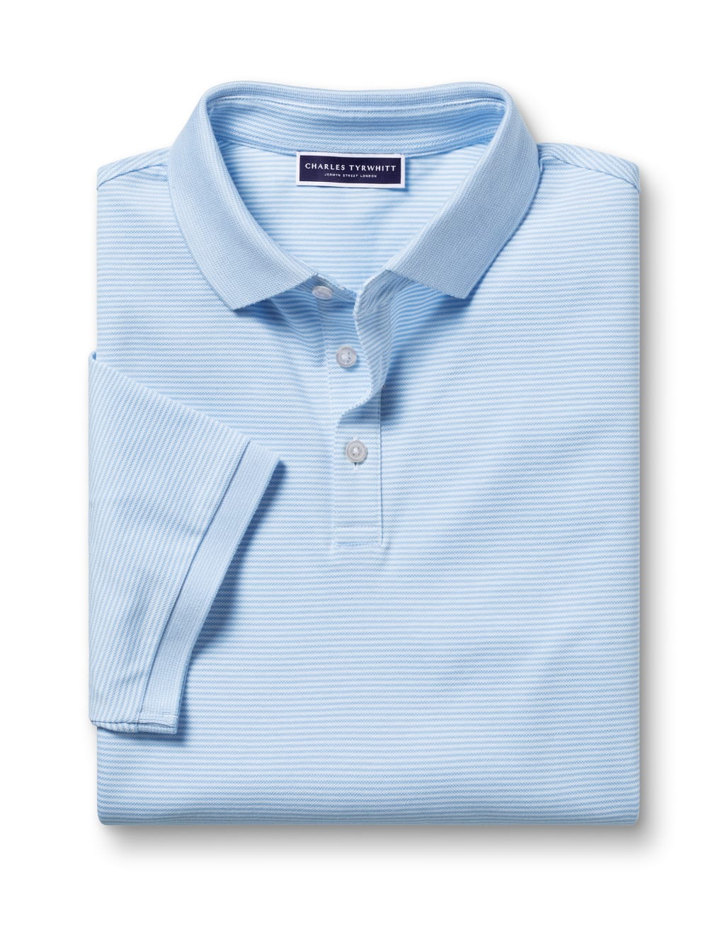 Cotton Rich Pique Striped Polo Shirt image 2