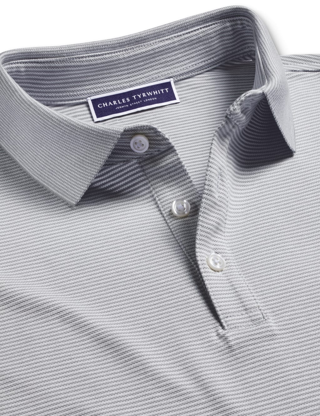 Cotton Rich Pique Striped Polo Shirt image 4