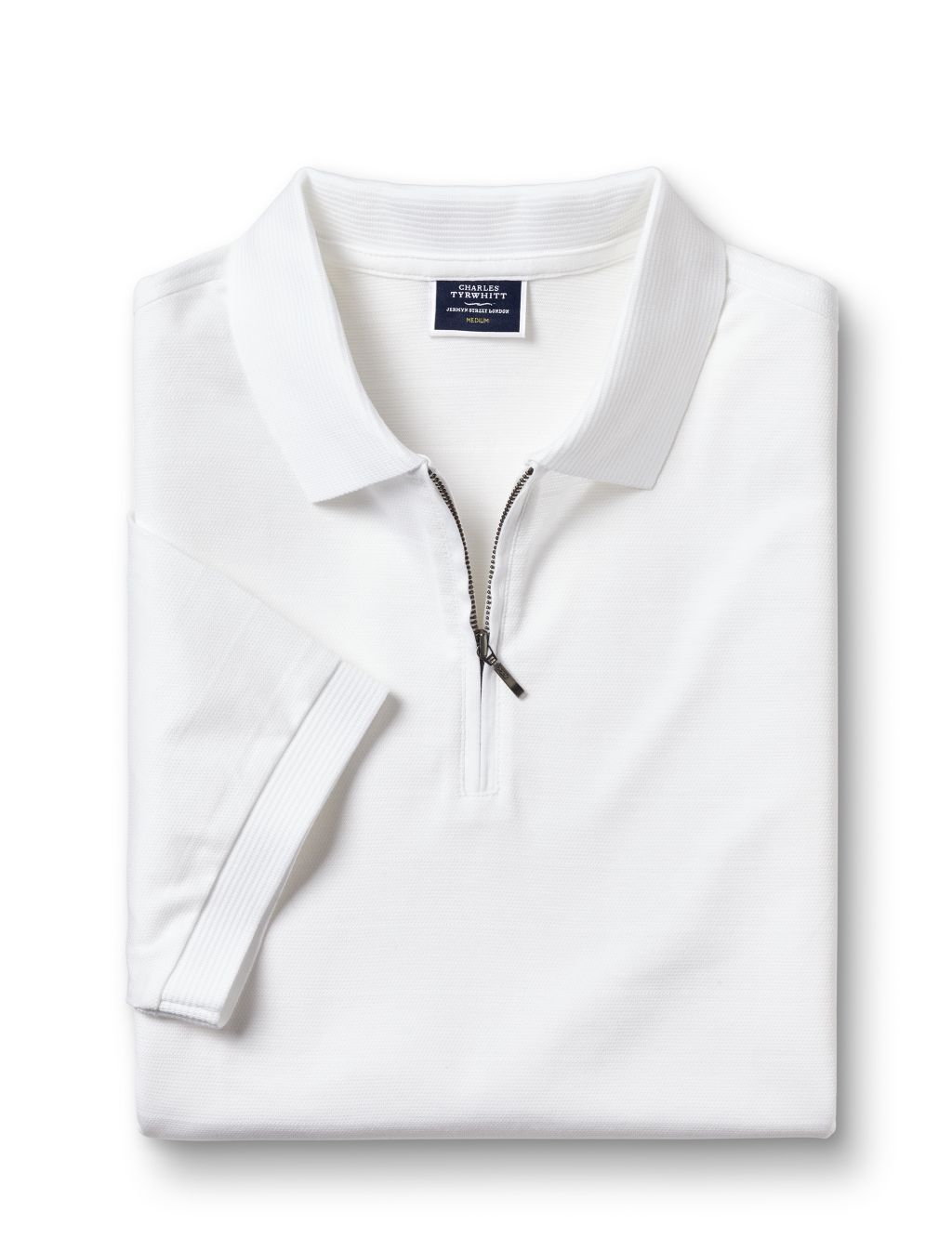 Pure Cotton Half Zip Polo Shirt image 2