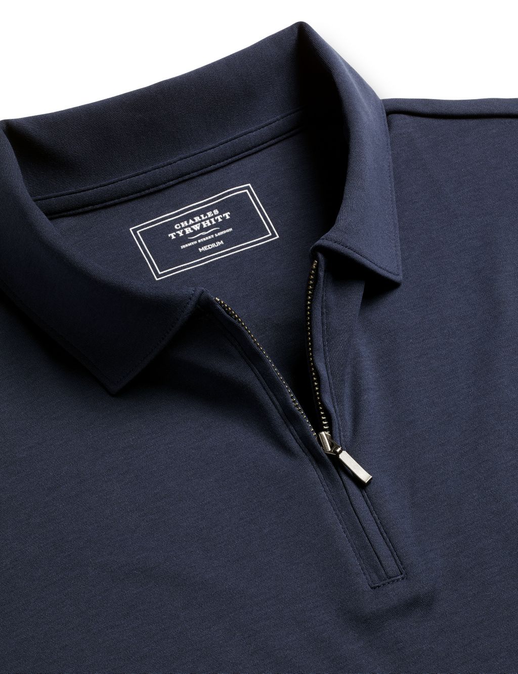 Pure Cotton Jersey Half Zip Polo Shirt image 4