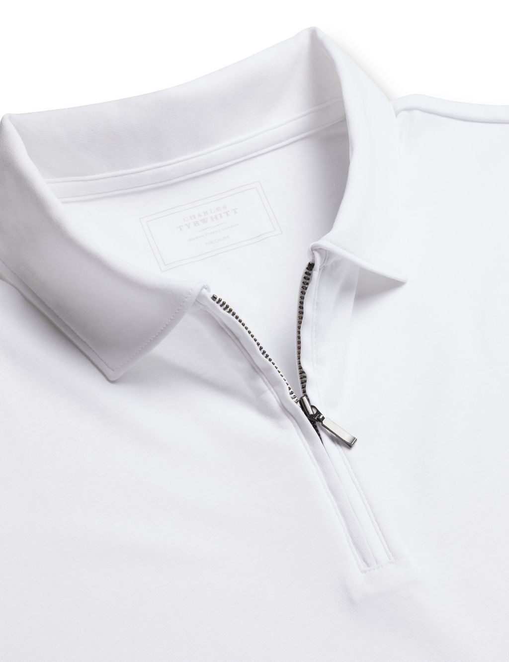 Pure Cotton Jersey Half Zip Polo Shirt image 4
