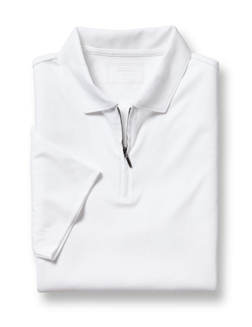 Pure Cotton Jersey Half Zip Polo Shirt image 2