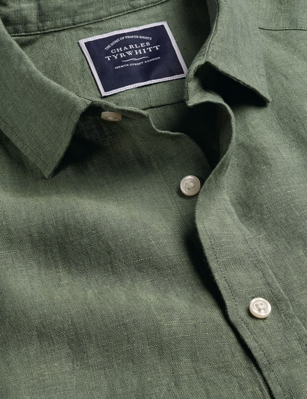 Green Cotton Short Sleeves Shirts For Men-Mmh020 main image 0